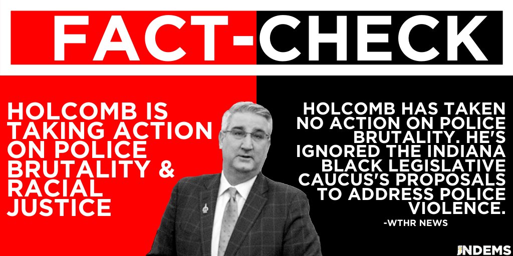 INDems's tweet image. What does “taking action” mean to you, @GovHolcomb? #INGOP