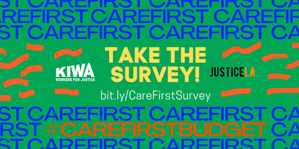 kiwa4justice's tweet photo. Support a #CareFirstBudget for @CountyofLA that values community health & well-being instead of an unjust policing system! Your voice matters! Help shape the @CountyofLA 2020-2021 budget! Take the @JusticeLANow #CareFirstSurvey: https://t.co/d1b5RKk8CZ
#JusticeLA #CareNotCops https://t.co/ElRVVzlLpI