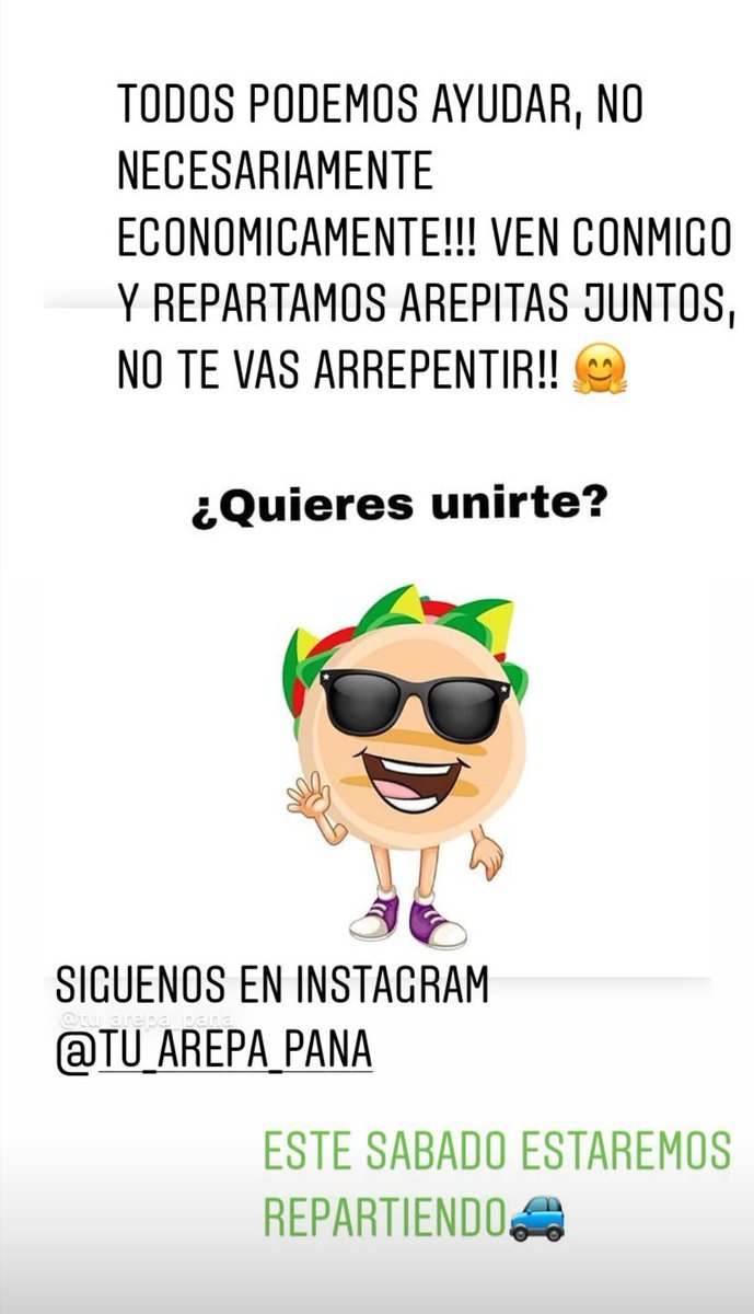 Johnnyraf's tweet photo. Mi hermana y su esposo que viven fuera de Venezuela junto a mi familia en Puerto Ordaz, están haciendo una bonita labor de entregar arepas a las personas en situación de calle. Tienen un perfil en IG (tu_arepa_pana) para que las personas que quieran ayudar se unan https://t.co/SfvmgGPgTF
