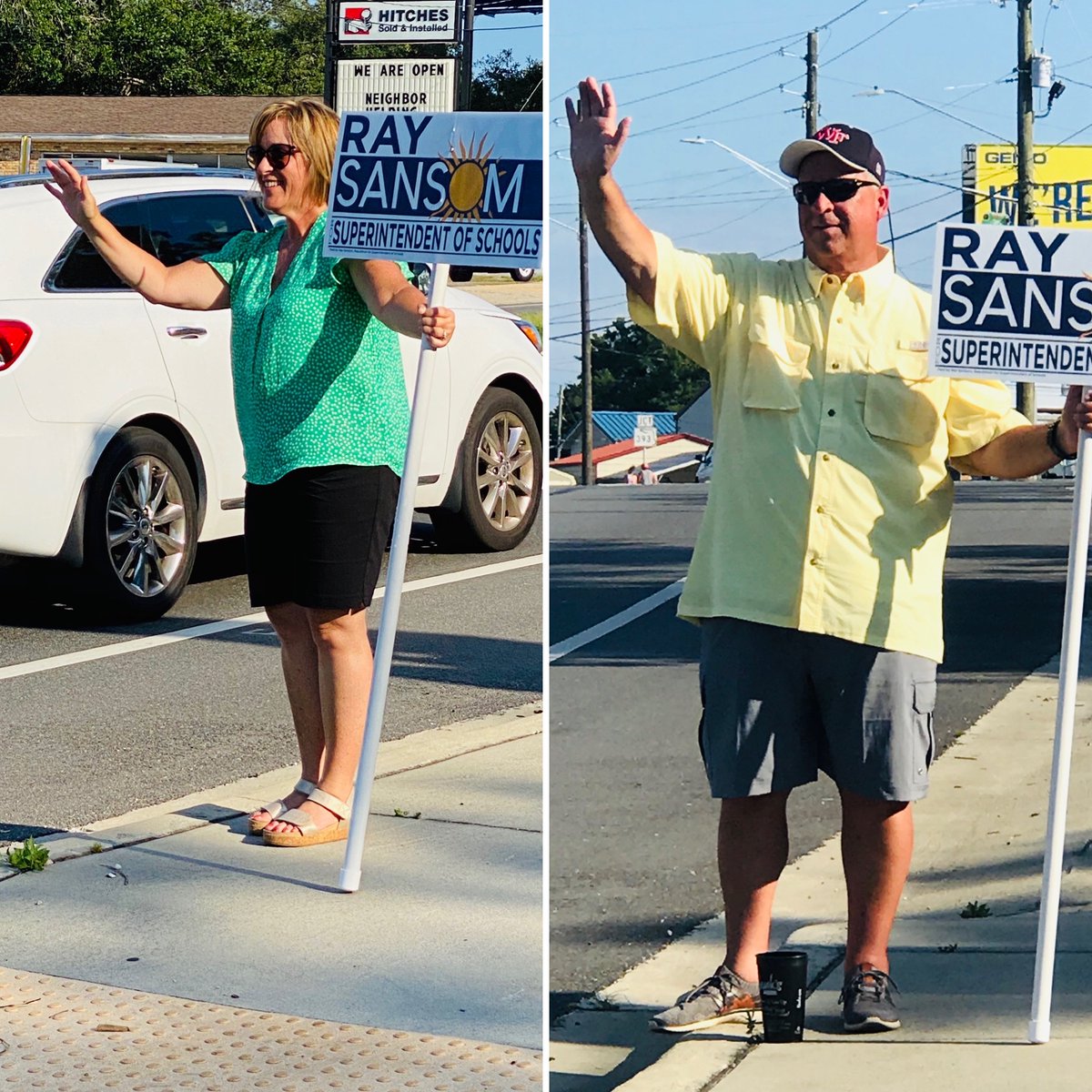 We had a special blessing today while we were out waving!  Capt. Ben Marler stopped and waved with us!  He prayed for us before he left. Love you, Capt. Marler!!