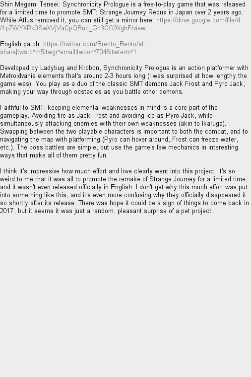 shin megami tensei synchronicity prologue english patch shin megami tensei synchronicity prologue english patch
