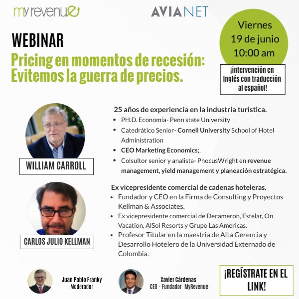 ¿Cómo evitar una guerra de precios en el sector hotelero?

💡Expertos compartirán sus opiniones mañana en el #WebinarParaHoteleros.

Haga parte de este encuentro:

📌 Viernes 19 de junio
🕙 10:00 a.m.
🔗 Link para registrarse: bit.ly/3ehVVCf

#hoteleria #webinar #hoteles