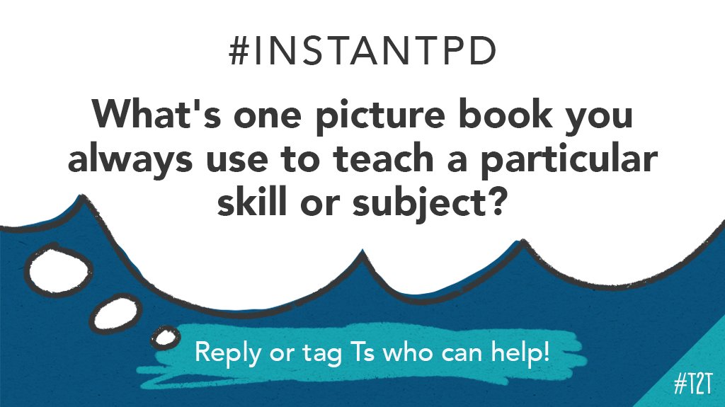 teacher2teacher's tweet photo. 📚 Hey #ELA Ts, do you teach with picture books? 

T @rachelmiltko is building a master list of picture books that can be used to teach skills and strategies to Ss – add your recs! #ELAChat #EngChat #InstantPD https://t.co/9nd0DQ9KZG