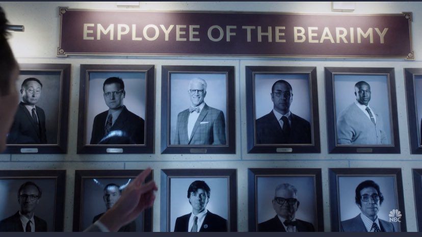 The bad place employeesanother thank you to  @Iilithsternin for this one<3if you look carefully at the pictures of some of the bad place employees... don’t they looks a bit familiar?