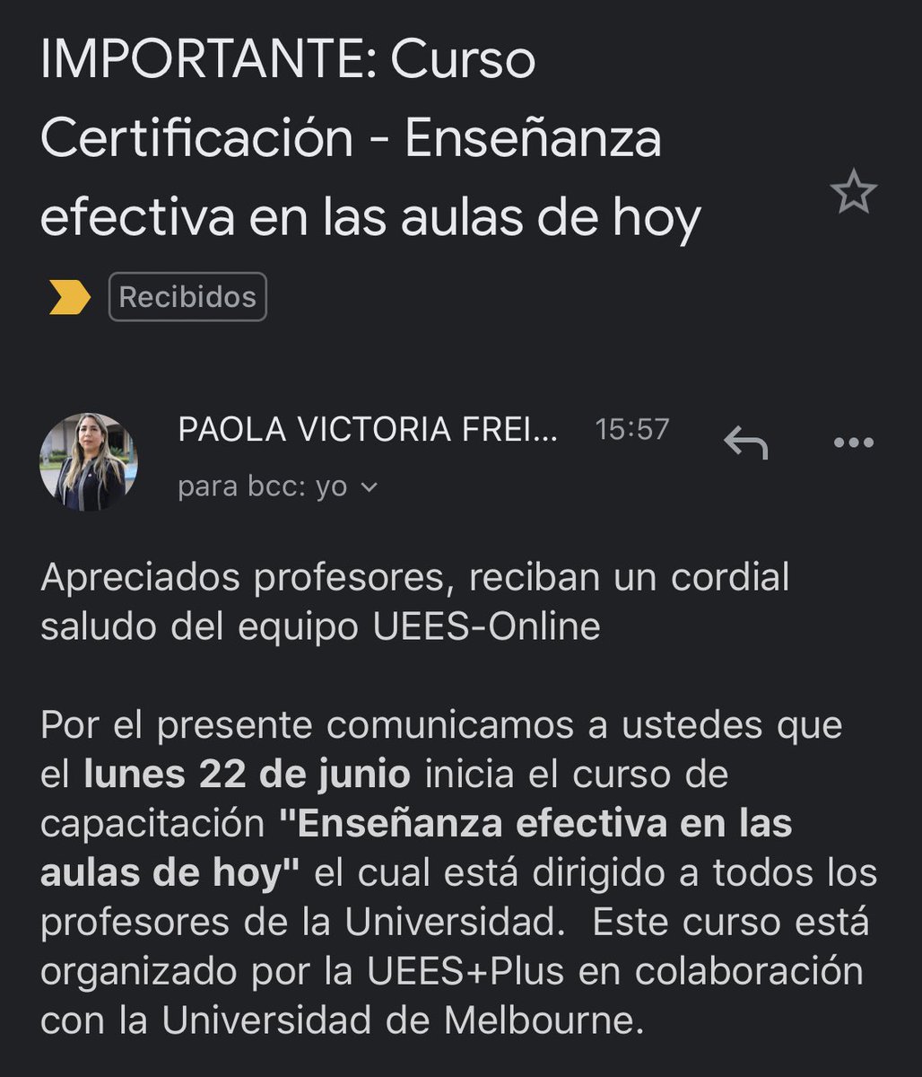 Es admirable que la <a href="/uees_ec/">Universidad Espíritu Santo</a> piense siempre en el desarrollo profesional de sus profesores. En esta ocasión, con una capacitación de “Enseñanza Efectiva en las Aulas de Hoy” que organiza en conjunto con la @unimelb. ¡Formidable <a href="/PaolaFreija/">Paola Freija</a>!