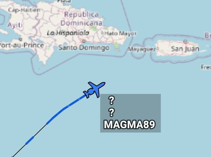 is_keelu's tweet photo. USAF - Special Operations Command
Dornier C-146A Wolfhound
Spotted over the Caribbean Sea most likely heading to #PuertoRico
(Departed from #Colombia)
#MAGMA89 #AE68AE https://t.co/9BgRfjg6Gf