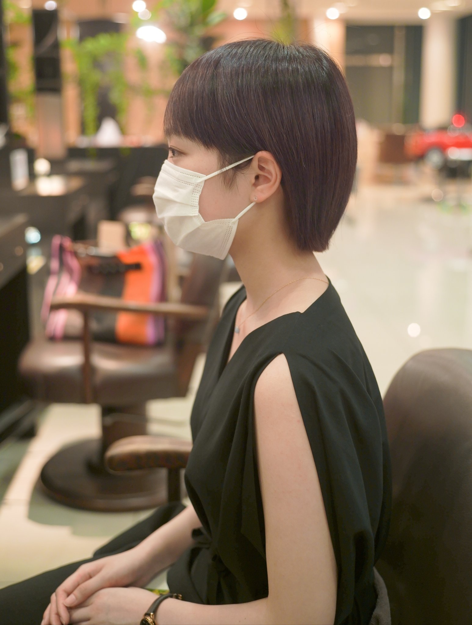 本間 章哲 モデルスナップ ダークチェリーのコンパクトボブ ダークチェリー ボブ ボブスタイル スニップスライフデザイン スニップスロハス Sigmafp 新潟 新潟美容室 新潟市美容室