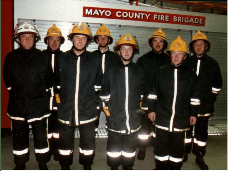 Det Garda Colm Horkan RIP

As stated earlier before Colm joined the ranks of An Garda Síochána he was a Retained Firefighter in his local Charlestown Fire Station with Mayo County Fire Brigade. He's seen here pictured on his last drill night 25yrs ago (3rd from right)