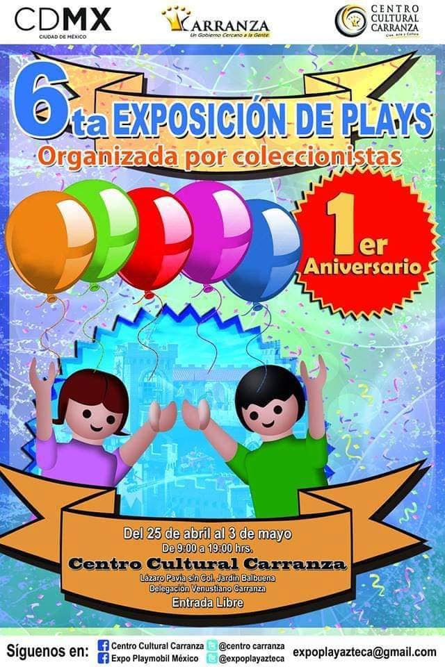 Amexplay_AC's tweet photo. #Recordando las #Exposiciones pasadas de #Amexplay de @Playmobil en #Mexico
@Playmobilmexico

Había pasado un año ya Celebramos nuestro primer aniversario
Nuestra sede: Centro cultural Carranza
En esta #exposicion nos visitó la periodista @TapiaFernanda https://t.co/fDRBypEnXZ