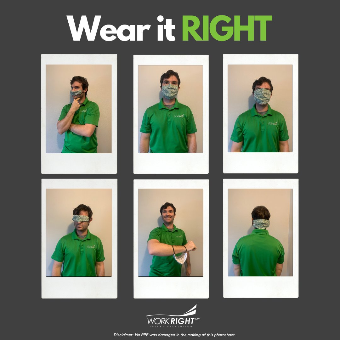 workrightnw's tweet image. True or False: There are so many versatile ways to wear a face mask. 

FALSE. Covering both mouth &amp;amp; nose with a well fitting face covering will reduce air flow. #CoverSmart &amp;amp; #WearItRight.