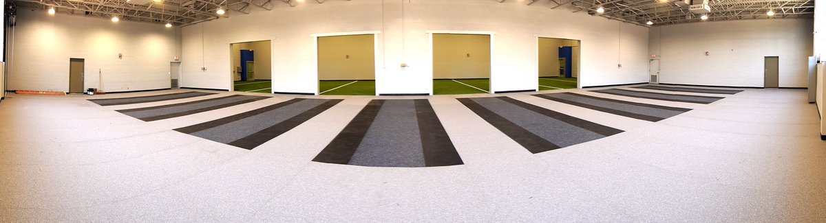 GoSoutheastern's tweet photo. Turf ✅ 
Flooring ✅ 
Equipment and branding up next. 

#GoStorm⚡️ https://t.co/Fdm5KK3oZX