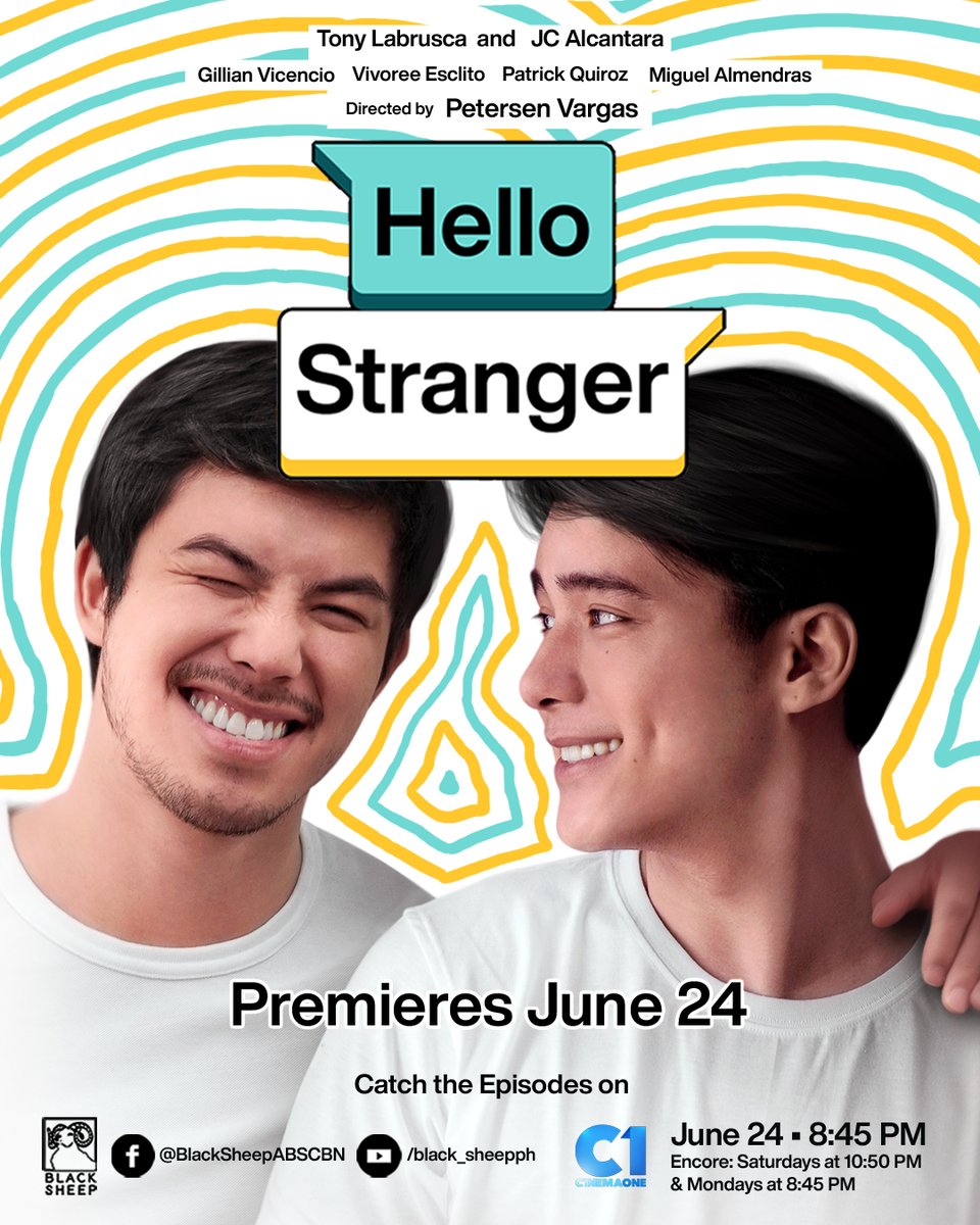 c1origs's tweet photo. Can someone #XavMi! 😍
Catch Tony Labrusca and JC Alcantara in Hello Stranger, directed by Petersen Vargas.
This June 24 on Black Sheep's FB and YT. And on #CinemaOne channel this June 24 at 8:45PM, replays every Saturday 10:50PM & every Monday at 8:45PM! #HelloStrangerOnJune24 https://t.co/z4jFDH3vgF