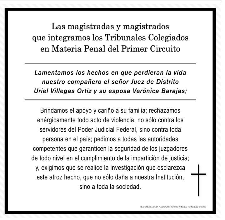 LMonicaLopezB's tweet photo. #justiciaparaeljuez y para todas las personas que pierden la vida en actos delictivos en nuestro país https://t.co/YoxzsG0PAf