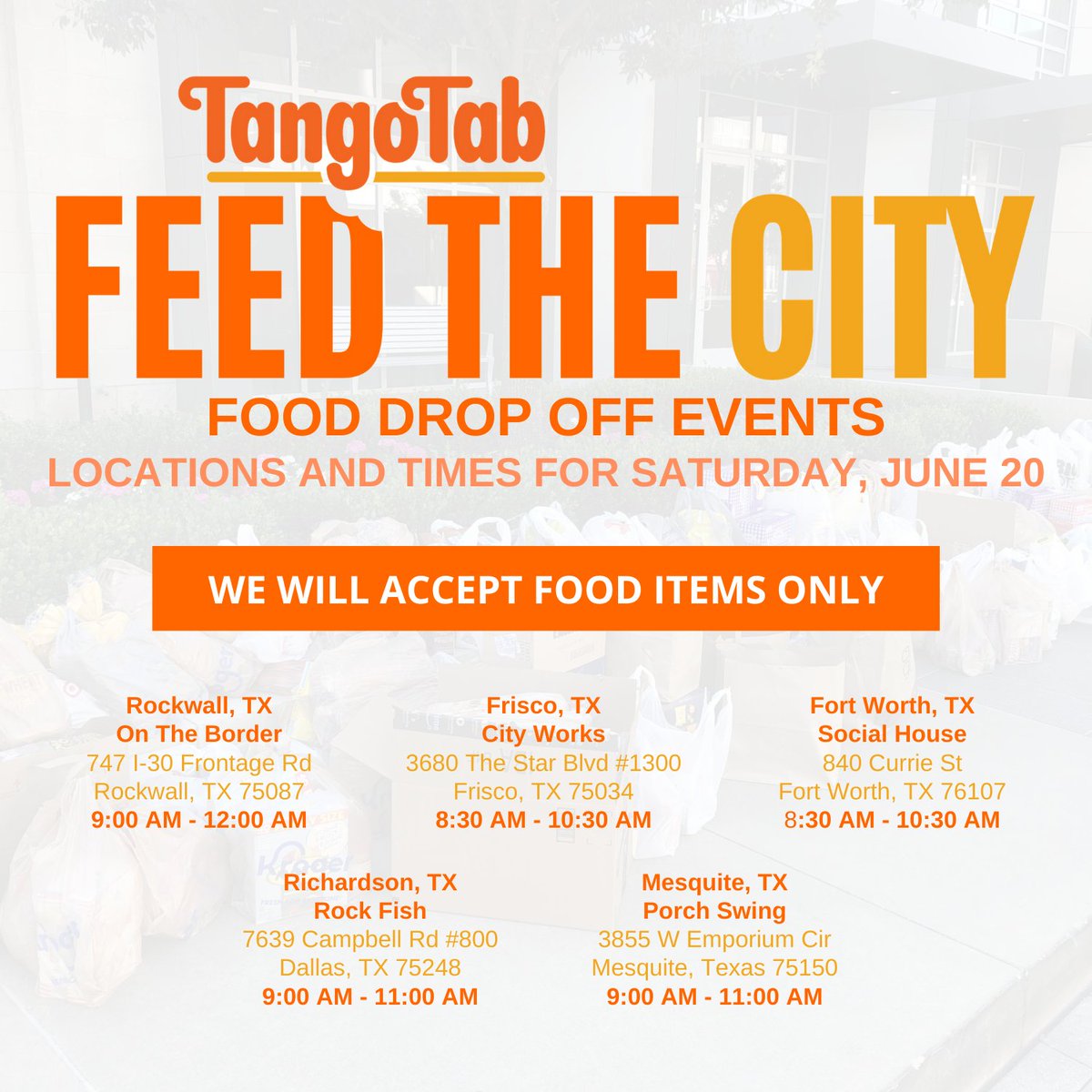 TangoTab's tweet image. Back at it this Saturday!