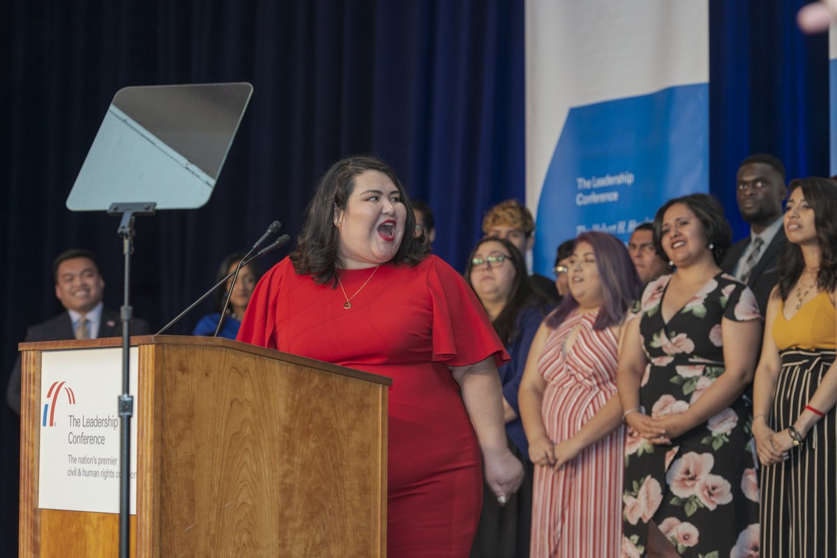 Photo from our Hubert H. Humphrey Civil and Human Rights Award Dinner. Part of the evening included honoring Dreamers, who are pictured here.