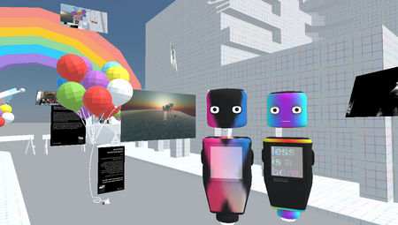 Joel_LeonD's tweet photo. Selfie with @JocelynSquires at the @ToSoArch Virtual Village as we explore this year's virtual floats! #TSAPride #VirtualPride #Pride https://t.co/fN08FrTY40