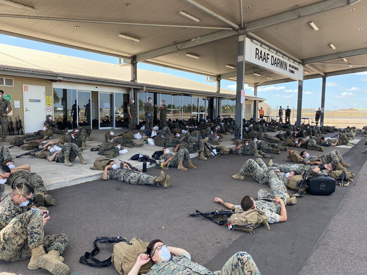 Not_Blade_6's tweet image. #thecuttingedge eases its way in to Darwin after a long night of transition from Okinawa. Screening was fairly quick and very efficient thanks to our Australian hosts and earlier waves from ⁦@MrfDarwin⁩. Now it’s back in to quarantine! #forwarddeployed #COVIDlife