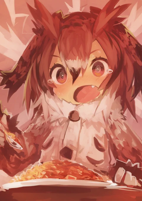 すごいからいけど食べるの止まらないミミちゃん 