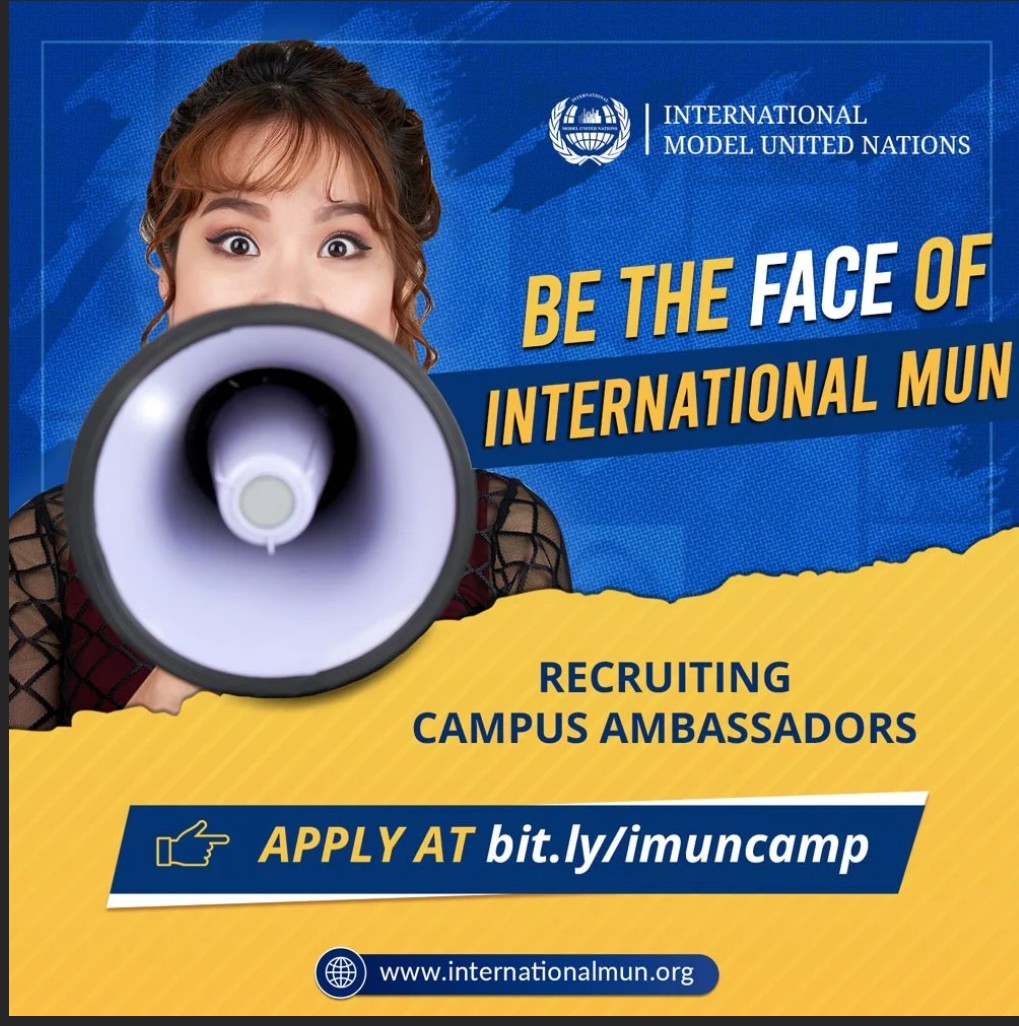 IMUN is recruiting Campus Ambassador Interns from different schools &amp; universities with some exciting benefits like stipend, Official Certificates, Letter of Recommendation &amp; Appreciation, sponsored trips to the next IMUN conferences, Incentives etc 🤩