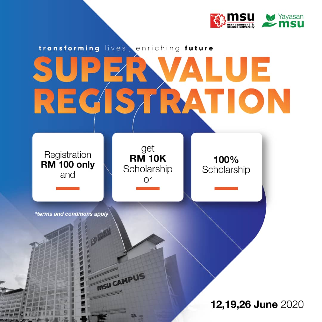 norlihisham's tweet photo. Tunggu apa lg?? Masa terbaik utk mendapatkan kursus yg diminati dgn tawaran BIASISWA dari @msumalaysia. Klik link di bawah utk permohonan & pengesahan kelayakan⏬⏬
https://t.co/oiZH1Cb36g
#registration #scholarship #yayasanMSU #specialpackage #supervaluecampaign #enrolmentmsu https://t.co/CGOJrOsJWF