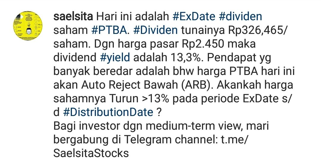 Harga saham ptba hari ini