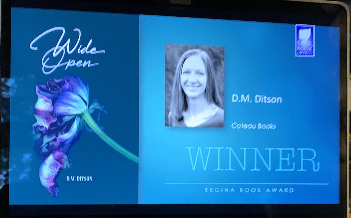 Scott_J_Wilson's tweet photo. Congratulations Regina Book Award winner, @DMDitson!

@SaskBookAwards https://t.co/PD62lakfYD