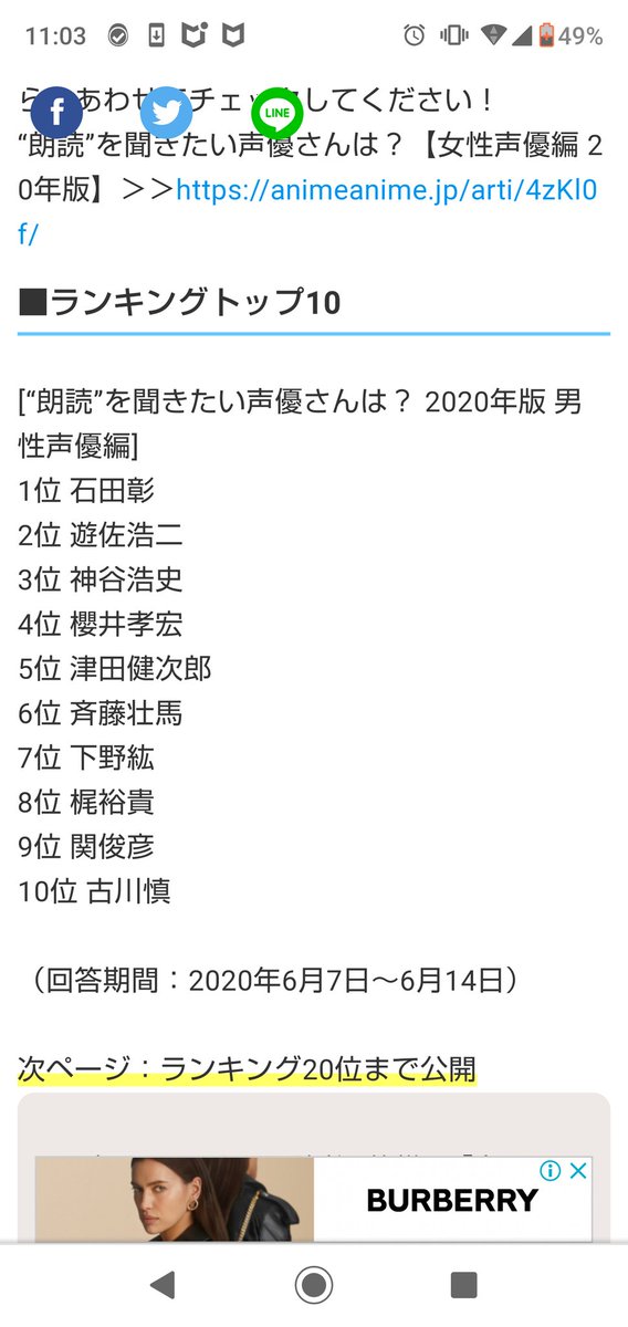 ねこすけ 朗読を聞きたい男性声優ランキングあー様一位やん そりゃそうだ だってあのお声だもん 全身全霊をかけて聴くよね
