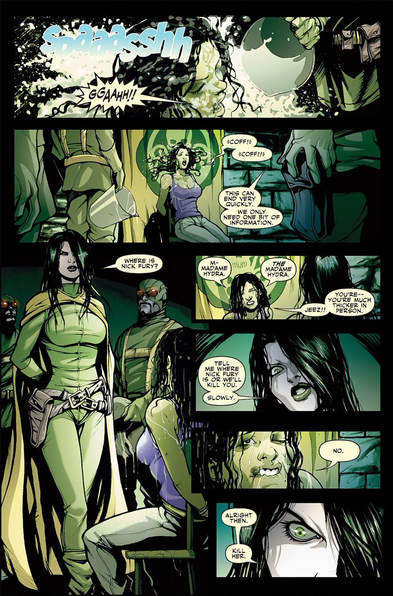 A few issues later, Mighty Avengers 18, Caselli gets his first run out, and we watch Fury train, torture, and test the team for the first time. Everyone’s powers get a moment, and they are dragged kicking and screaming into Secret Invasion.