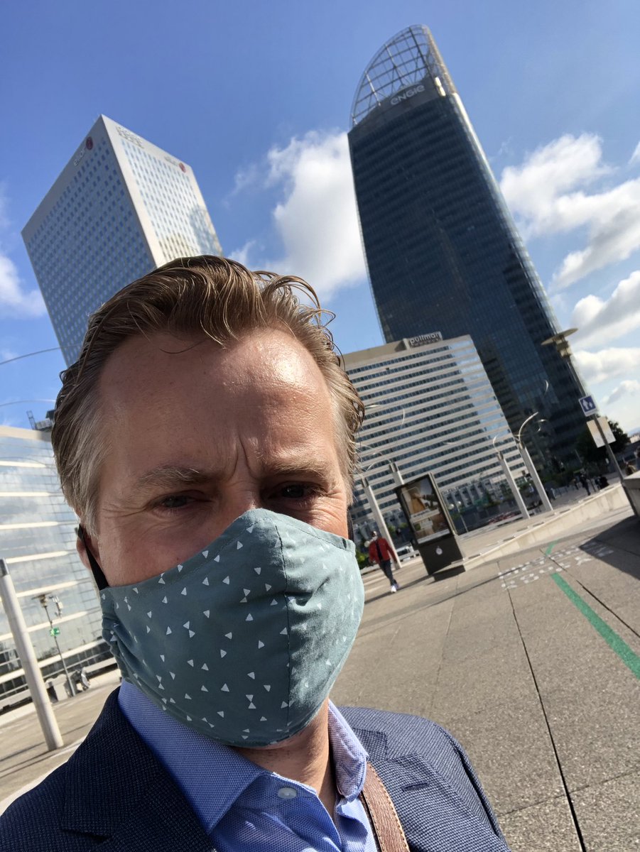 After 14 weeks of working from home downtown Paris back in La Défense. #Deconfinement <a href="/ENGIEgroup/">ENGIE</a> #newbusinessfactory #Connectivity #staysafe #masque