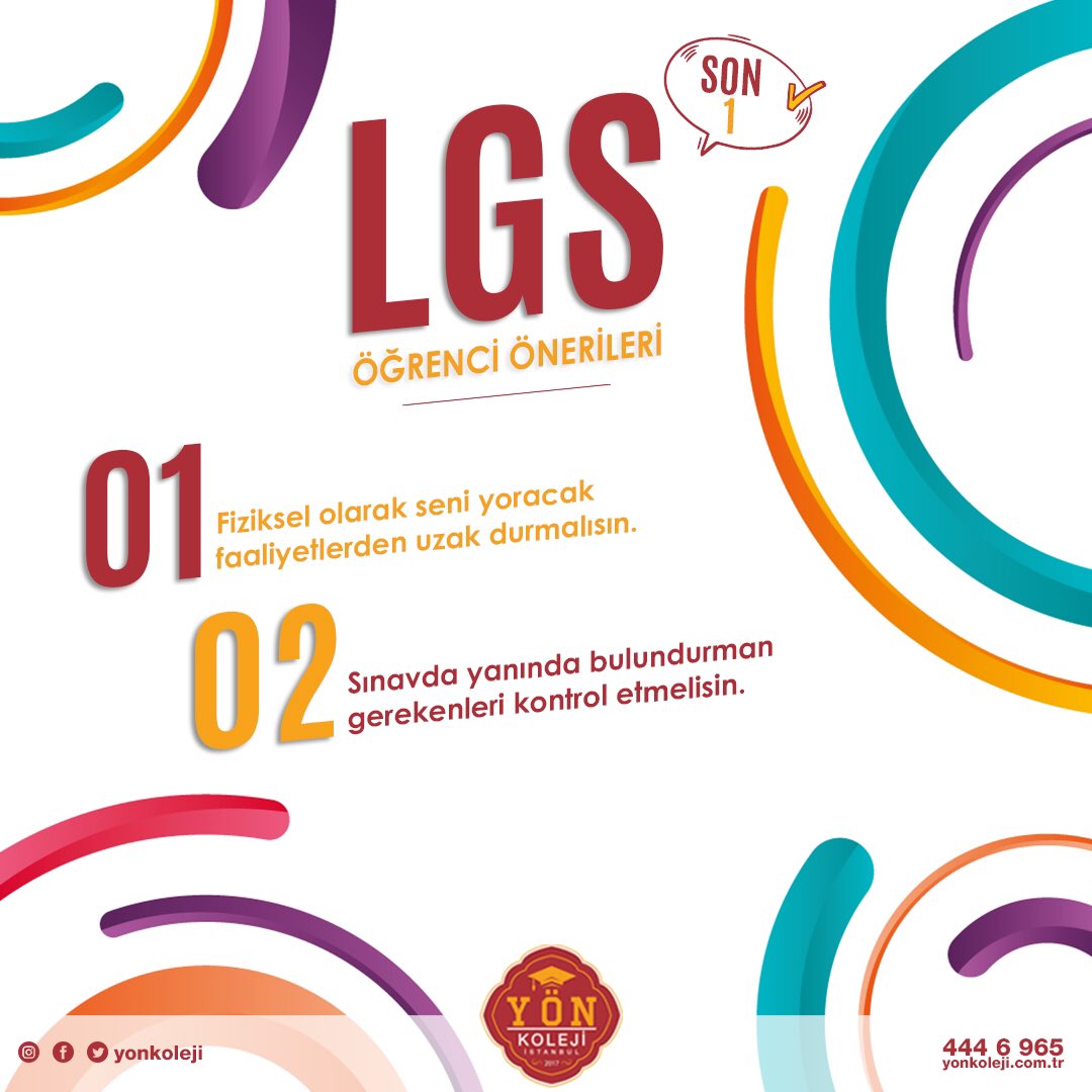 YonKoleji's tweet photo. LGS öncesi son öneriler için bizi takip edin... Follow us for the last tips before the LGS exam #YönKoleji #LGS #LGS2020 #LGSönerileri https://t.co/DcEt3p5r86