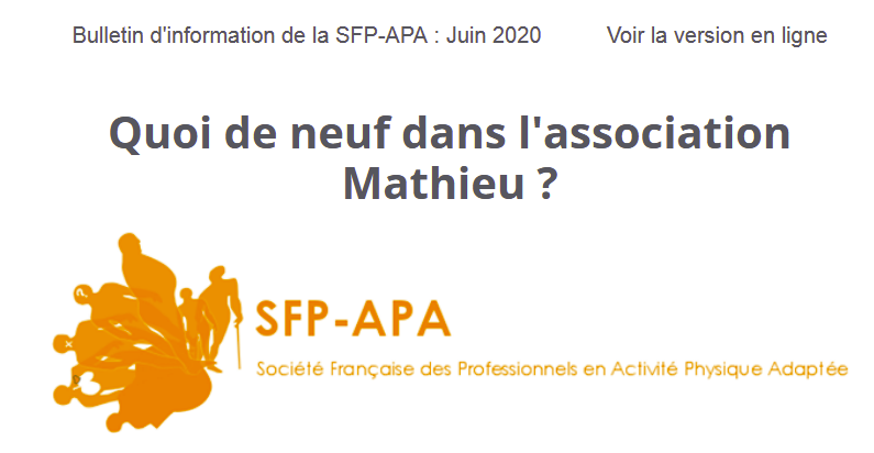 MVergnault's tweet photo. Et BIM !! Merci la @SFP_APA pour cette #newsletter !! #EAPAS #StapsAPAS  🥳 https://t.co/0z9tYasE9d