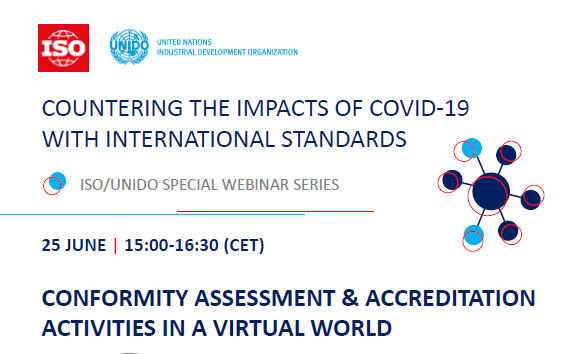 UNIDO_QI's tweet photo. @UNIDO @isostandards #webinar 💻 on the shift in #ConformityAssessment &amp; #accreditation activities as we transition into a virtual world🌐. Register here 👉https://t.co/qEJuhHG48b

🗓️25 June 2020
🕑15:00 - 16:30 CET https://t.co/p526hrsu8Q