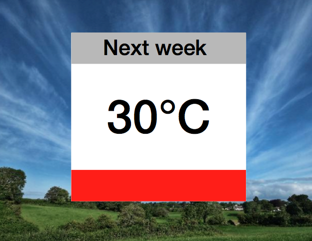 SimonOKing's tweet photo. From Wednesday next week there are signs that things could get very warm across the UK with temperatures widely into the 20's.  In the SE, even higher... 📈🥵 https://t.co/Caqz6HSrMq