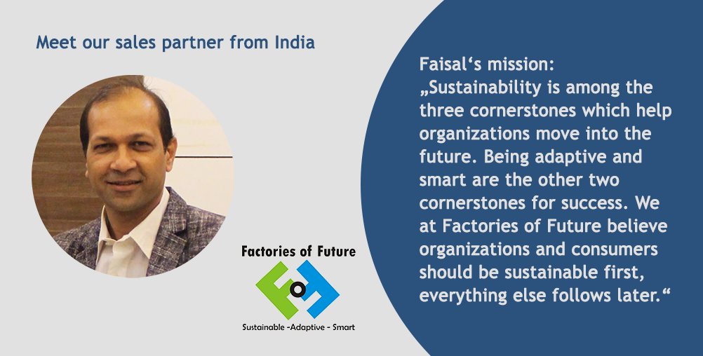 Meet our sales partner from India! Today, we'd like to introduce <a href="/FSKspeaks/">Faisal Shaikh (シェイク)</a> from Factories of Future. Faisal Shaikh and his team offer consulting and software for #automation, #processoptimization, and #MFCA. Check out their website to learn more: factoriesoffuture.in