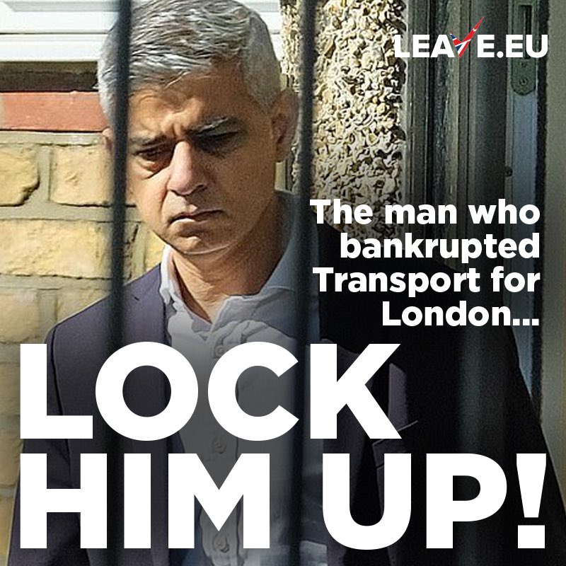ronthorp's tweet photo. @PouldenDavid @luddym @SadiqKhan Rotten little #FailMayor. #LockHimUp https://t.co/vMUoXQ5Oao