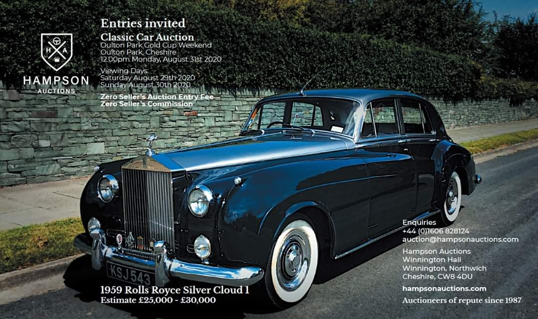 We can help you sell your classic car FREE of charge. We are offering ZERO sellers fees and commission to sell your car at our Oulton Park August Auction.

For more information contact us on 01606 828126

#hampsonauctions #classiccars #classiccarsforsale #classiccarauction