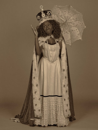 UK artist Heather Agyepong's 'Wish you were here' focuses on the work of Aida Overton Walker, African American vaudeville performer aka Queen of the Cake Walk. The Cake Walk was originally performed by slaves who mocked their slave owners and high society #womensart