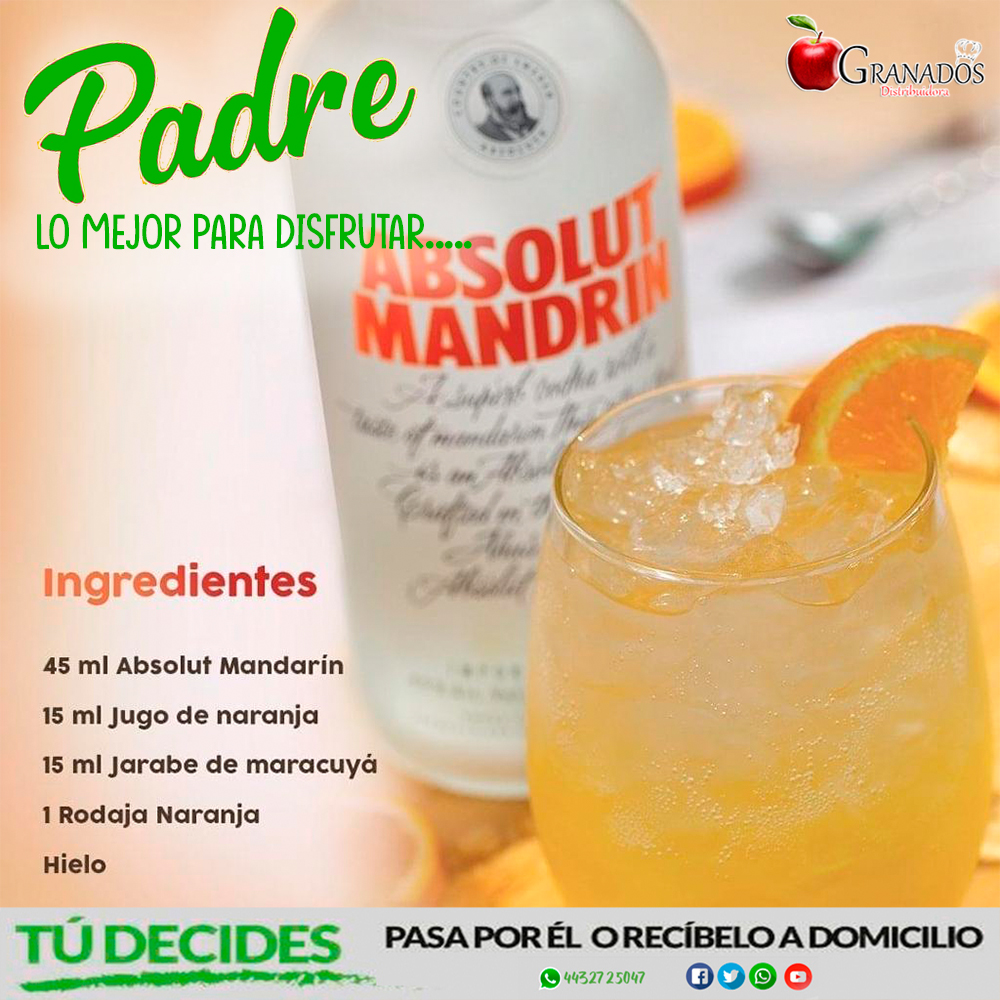 DistriGranados's tweet photo. ¿Cuál prefieres Papá?🍹 Etiqueta a tus amigos para antojarles nuetro #PartyFest, Absolut Vodka, y refresca tu fin de semana celebrando al #AlsuperPapá
¡Encuentra todos los sabores a un increíble preciazo! https://t.co/yjuJD1Z9LB