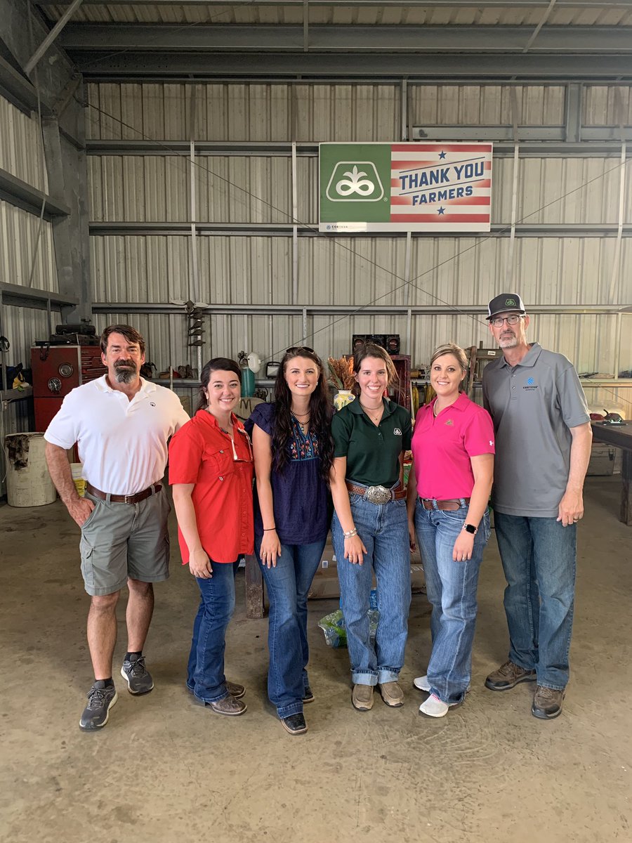 Representing ONE Corteva @ the inaugural field day for Gulf Coast Crop Solutions.

L to R:
Will Elkins- Phytogen Cottonseed
Rachel Hinton- Corteva Range &amp; Pasture 
Jordyn Sills- Corteva Crop Protection
Georgia Newell- Summer Intern
Amber Buzzard- Pioneer 
Dr. Peter Hill- Pioneer