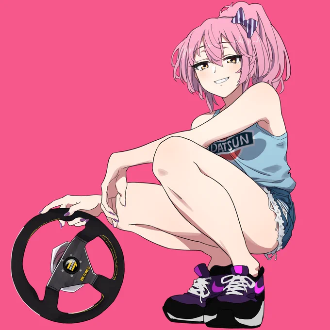 俺の絵は画力の都合上長いスカートとか描きたくないので基本的に脚が出てます 
