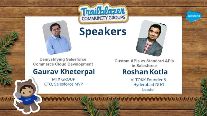 Roshan Kotla (@roshankotla) on Twitter photo This picture is an honour & going to my all time collection for sure. Because of one & only <a href="/gauravkheterpal/">Gaurav Kheterpal</a> sir being in the same frame 😇😍
20th June 11 AM IST, Hear us speak about interesting topics of <a href="/CommerceCloud/">Salesforce Commerce Cloud</a> & #APIs in <a href="/salesforce/">Salesforce</a>
Thanks <a href="/shahanuj4u/">ANUJ SHAH☁</a> for the invite🤘 This picture is an honour & going to my all time collection for sure. Because of one & only <a href="/gauravkheterpal/">Gaurav Kheterpal</a> sir being in the same frame 😇😍
20th June 11 AM IST, Hear us speak about interesting topics of <a href="/CommerceCloud/">Salesforce Commerce Cloud</a> & #APIs in <a href="/salesforce/">Salesforce</a>
Thanks <a href="/shahanuj4u/">ANUJ SHAH☁</a> for the invite🤘