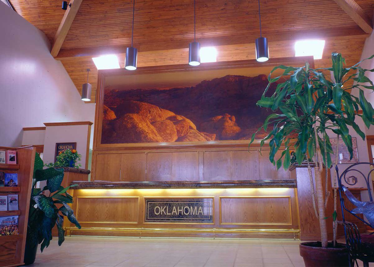 One of my 21 foot Wichita Mountains images, visitors center, I-44, OK