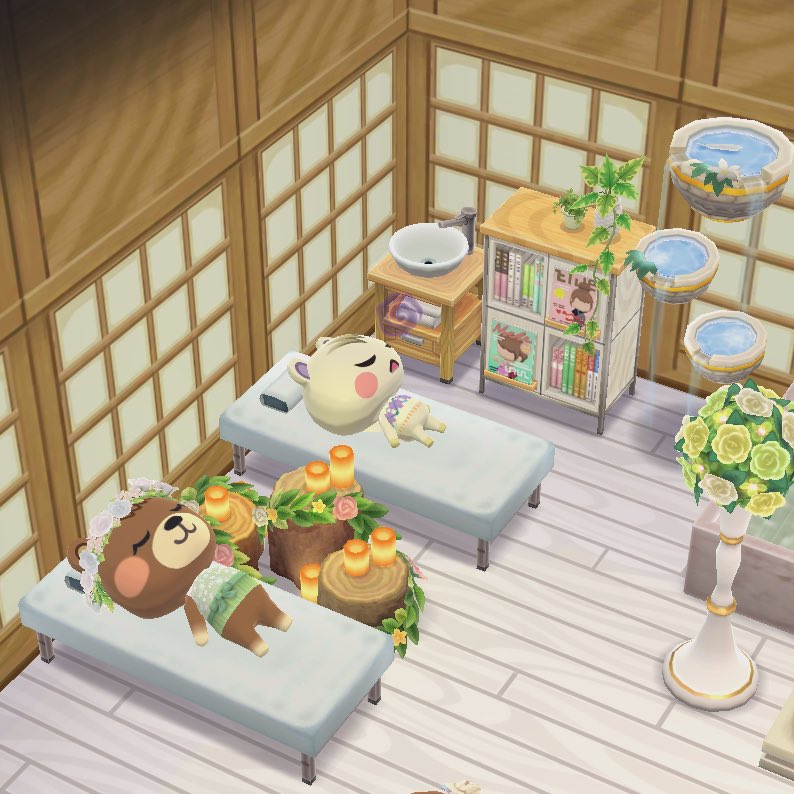 zeeejeee's tweet photo. turned my cabin into a day spa 🌸🍃💅🏾✨
#ACPCgallery
#AnimalCrossingDesigns
#animalcrossing
#acpcensemble https://t.co/r7u10WbrJW
