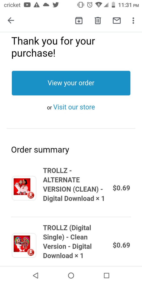niteridersMG's tweet photo. Go buy #TROLLZ #StreamTrollz #TrollzToNumber1 #TrollzTo100k Only a half hour left!!! #FirstWeekNumbersAreClosing @6ix9ine @NICKIMINAJ @billboard https://t.co/kDe30OZgok