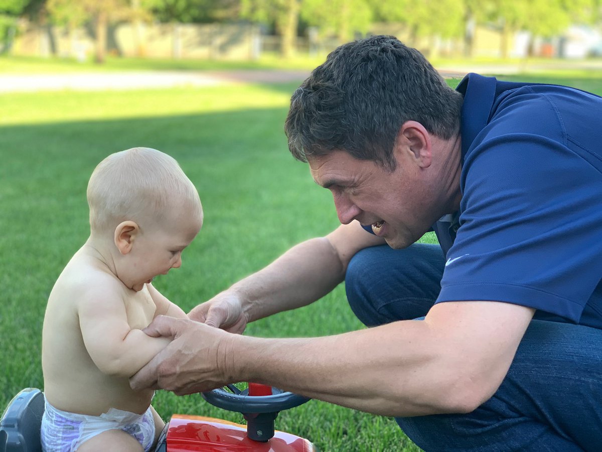 My favorite new <a href="/Case_IH/">Case_IH</a> tractor delivery ever! Teach them young! #proudgodparent <a href="/DeinertMike/">Mike Deinert</a>