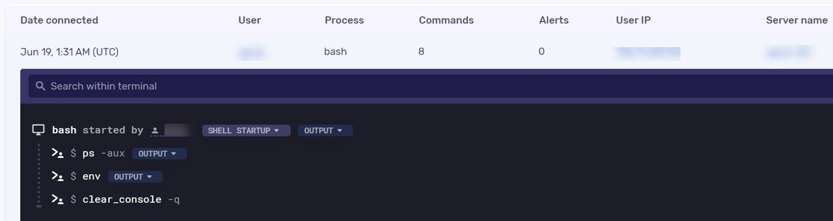 Want to know what is happening on your linux box? I created an account and setup on Ubuntu is less than 15 minutes. command line auditing is great <a href="/cmd_security/">Cmd (acquired by Elastic)</a> #linux #security cmd.com/product/