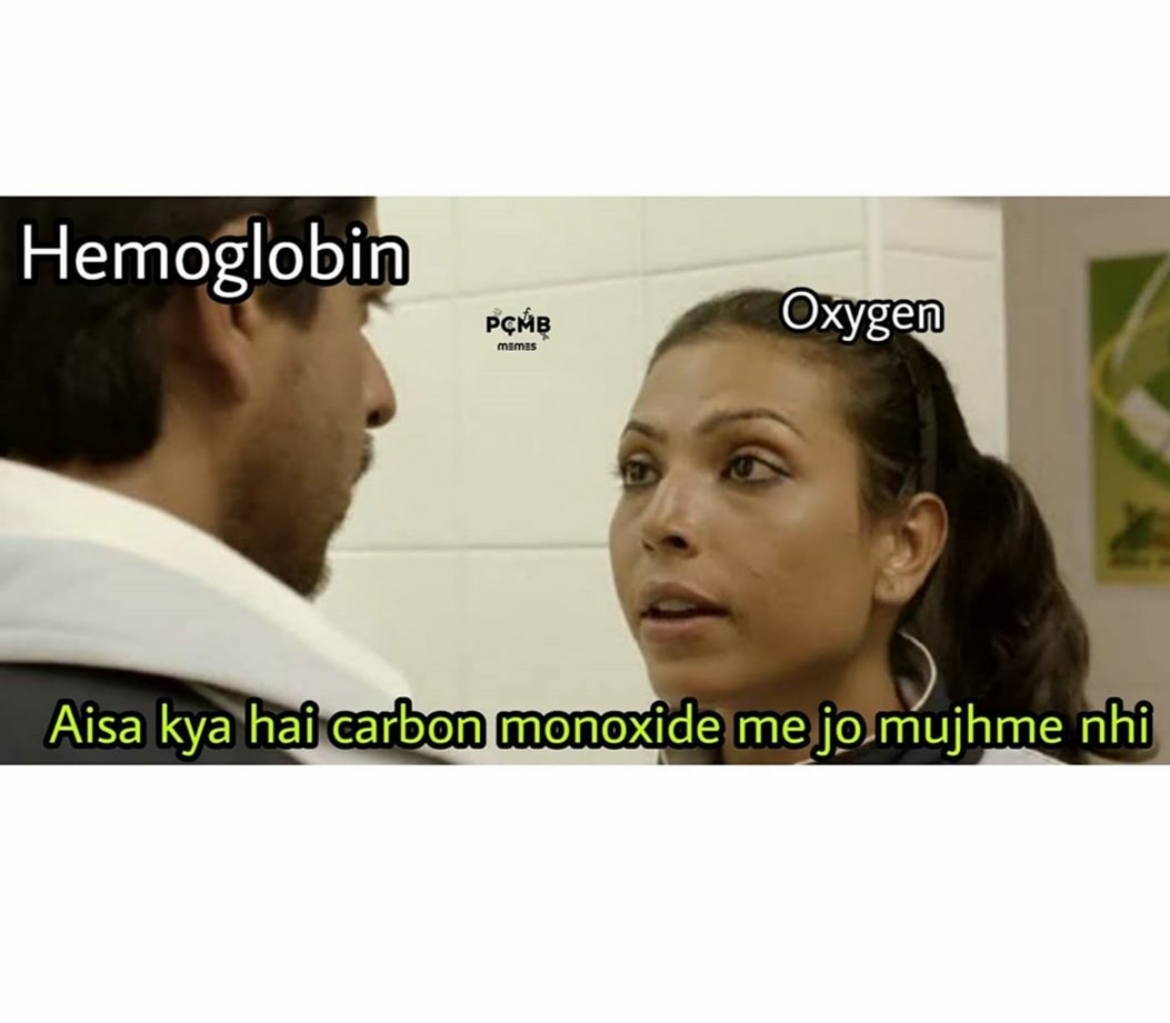 bioworldbg's tweet photo. It's hemoglobin's choice๐
.
.
.
#chemistrymemes #studyfun #studygram #studycommunity #blood #hemoglobin #studymemes #BioWorldBG #biology #biologymemes #study https://t.co/yhEUNT1SmW