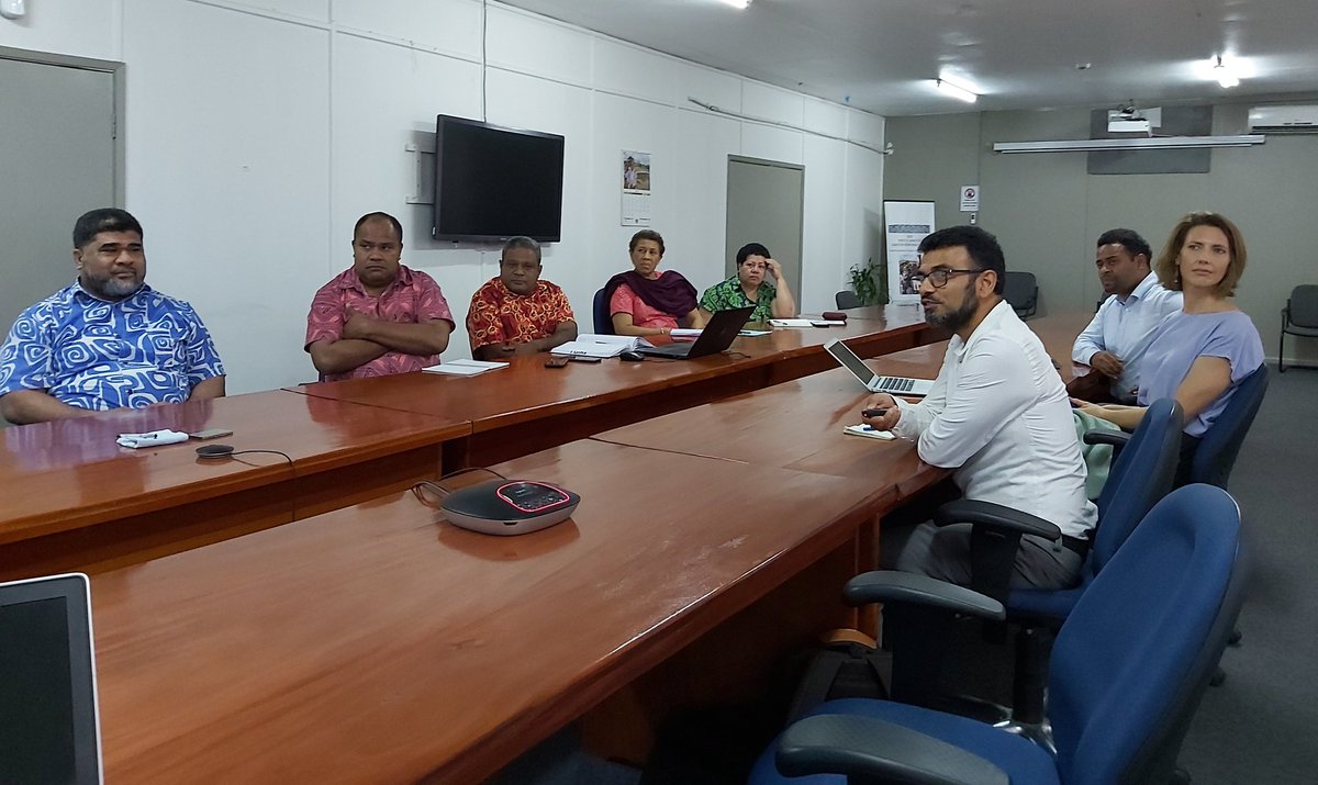 We're glad to touch base with <a href="/UNDP_Pacific/">UNDP Pacific Office in Fiji</a> <a href="/PRRP_RiskGov/">PRRP</a> #Gov4Res Team today and catchup on past few years of partnership. We look forward to continuing collaboration to risk-inform development.  #Resilience