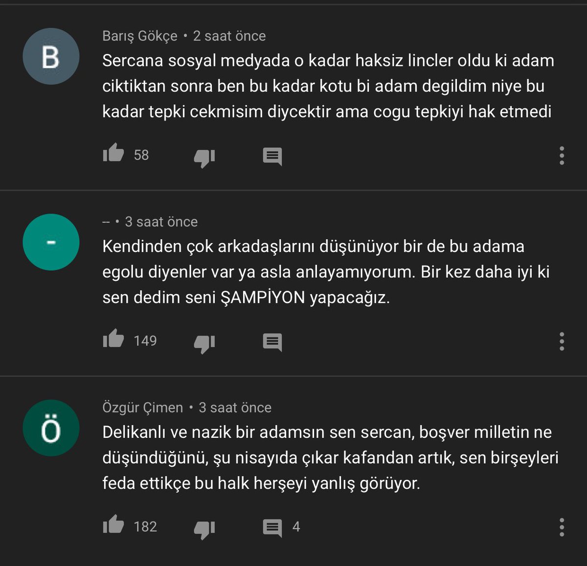 fazomosby's tweet photo. sercanın hayat hikayesini anlattığı videonun altındaki güzel yorumlardan birkaçı.. hangi birini koyacağımı şaşırdım en iyisi siz gidip okuyun🧿 https://t.co/RqChOSu6Ox