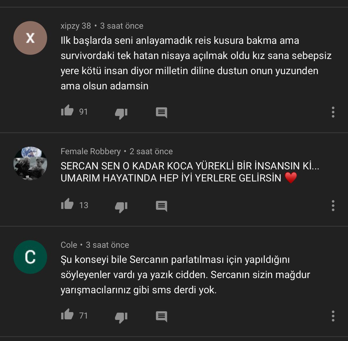 fazomosby's tweet photo. sercanın hayat hikayesini anlattığı videonun altındaki güzel yorumlardan birkaçı.. hangi birini koyacağımı şaşırdım en iyisi siz gidip okuyun🧿 https://t.co/RqChOSu6Ox